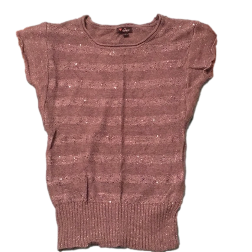 Guess Gray Glitter Sweater Size Small